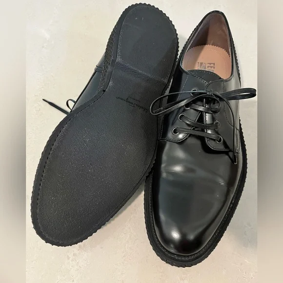 Salvatore Ferragamo Black Derby Shoes - Picture 5 of 5